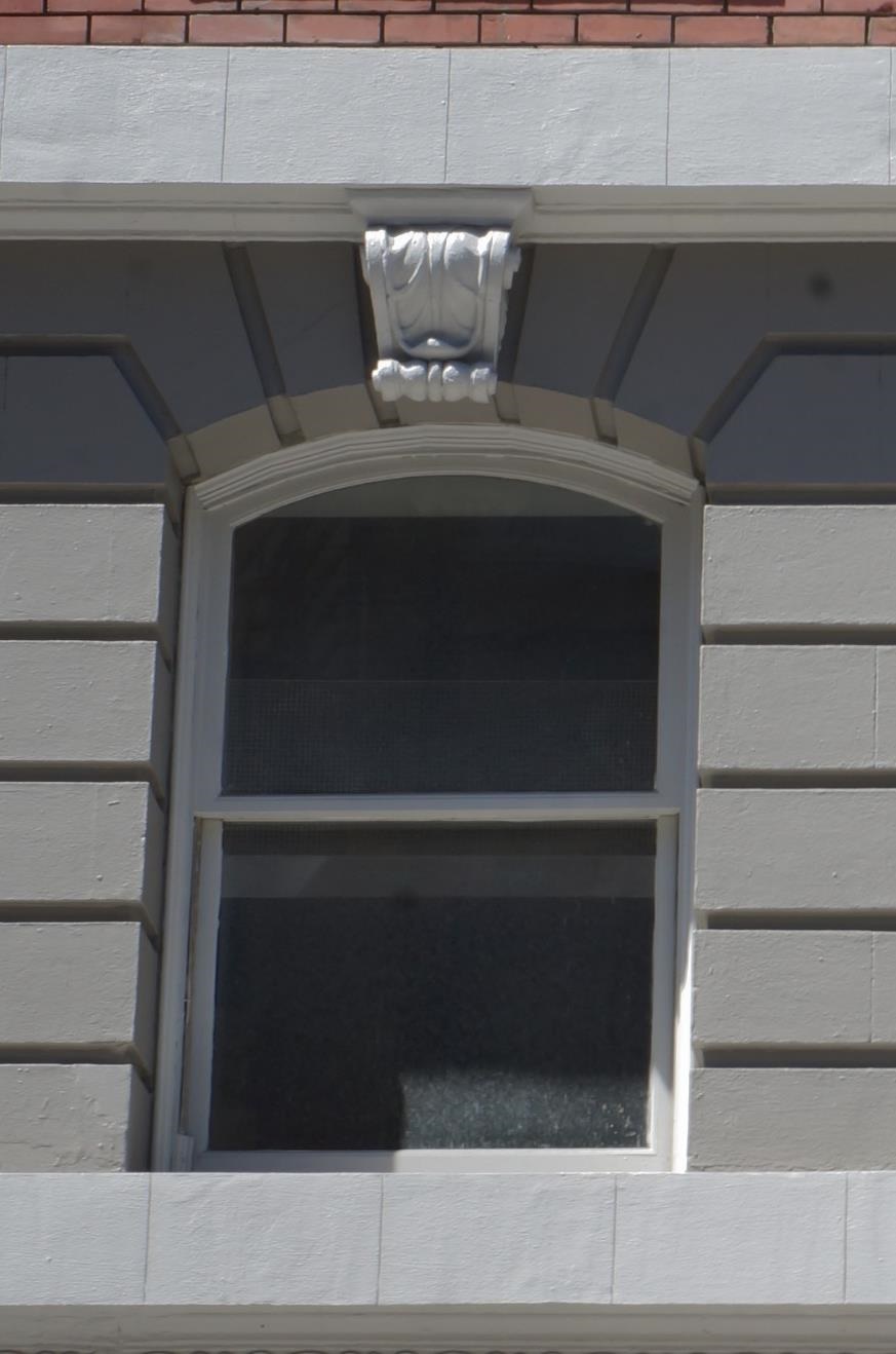 Close of view of rehabilitated second floor window